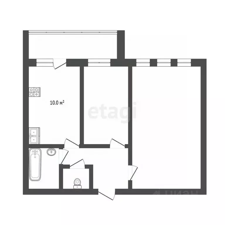 2-к кв. Тюменская область, Тюмень Широтная ул., 108к5 (49.5 м) - Фото 2