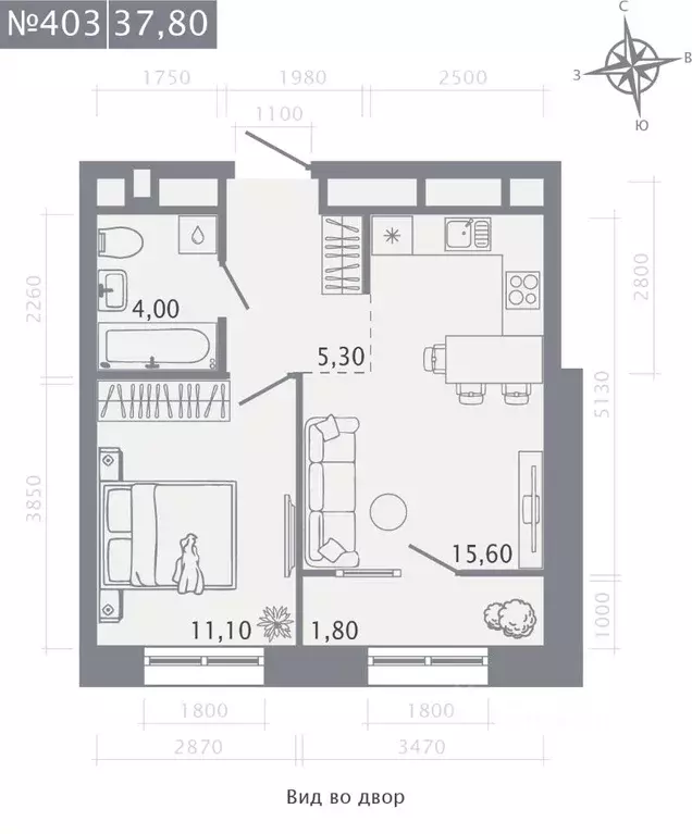 1-к кв. Татарстан, Казань Родины мкр, Главные Роли жилой комплекс ... - Фото 1