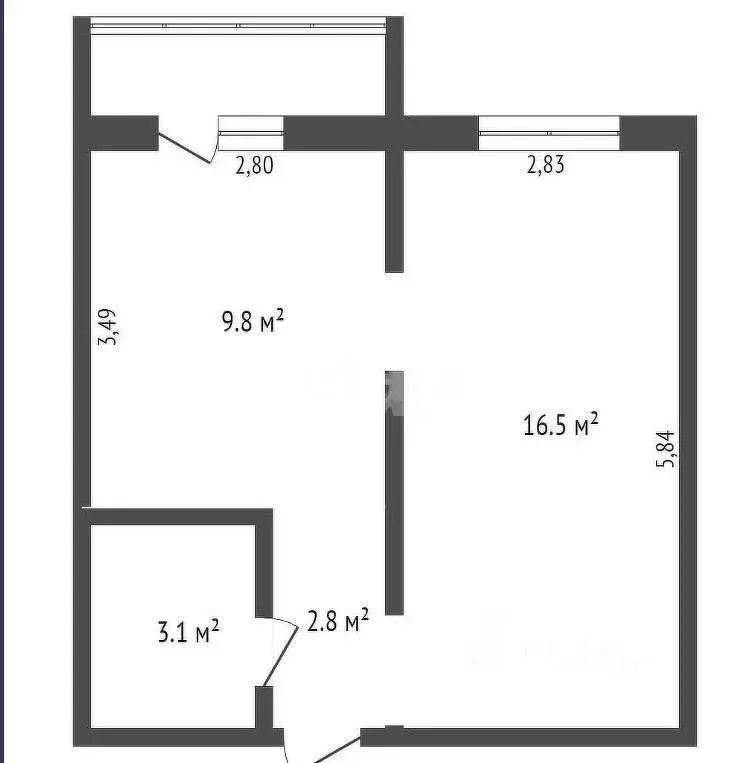 1-к кв. Кемеровская область, Кемерово ул. 2-я Заречная, 3 (32.0 м) - Фото 2