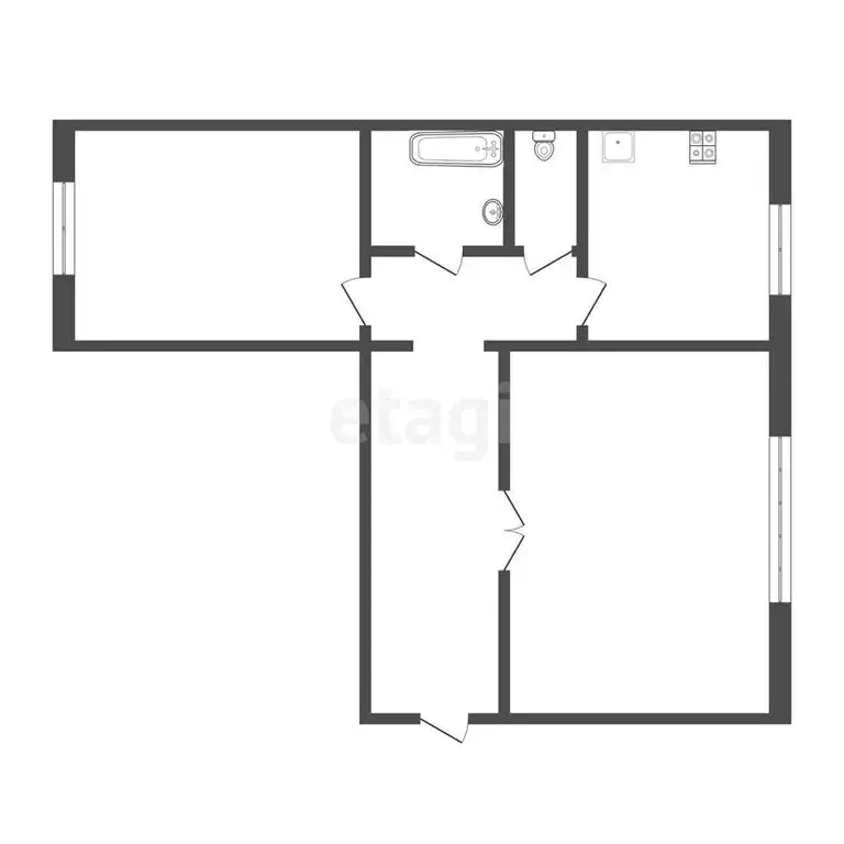 2-комнатная квартира: Миасс, улица Готвальда, 21 (51.7 м) - Фото 1