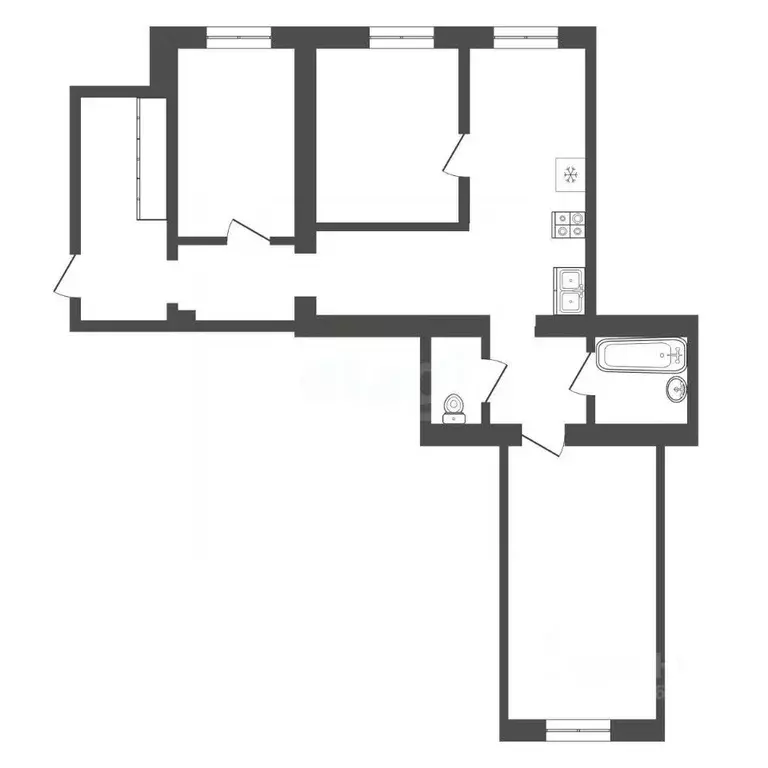 3-к кв. Томская область, Северск ул. Ленина, 28А (62.9 м) - Фото 2
