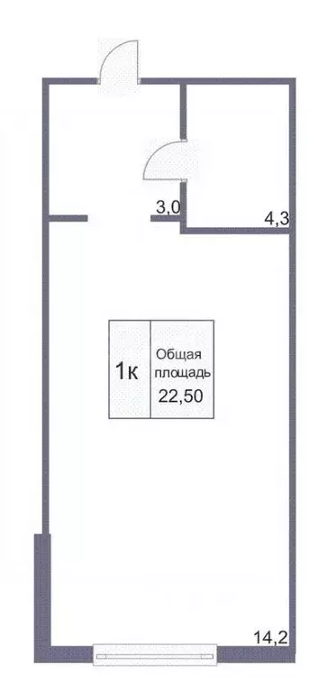 Студия Кемеровская область, Кемерово бул. Строителей, 56/2 (22.8 м) - Фото 2