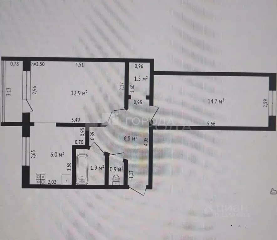 2-к кв. Алтайский край, Барнаул ул. Георгия Исакова, 131А (45.1 м) - Фото 1