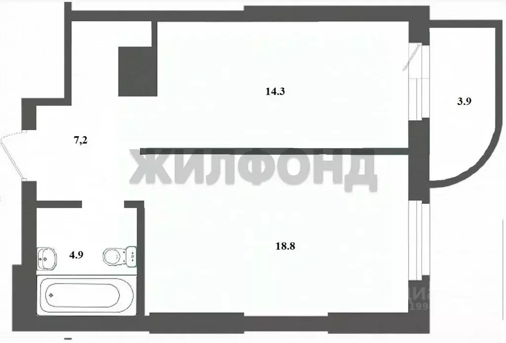 2-к кв. Новосибирская область, Новосибирск Сухарная ул., 96/3 (46.4 м) - Фото 0