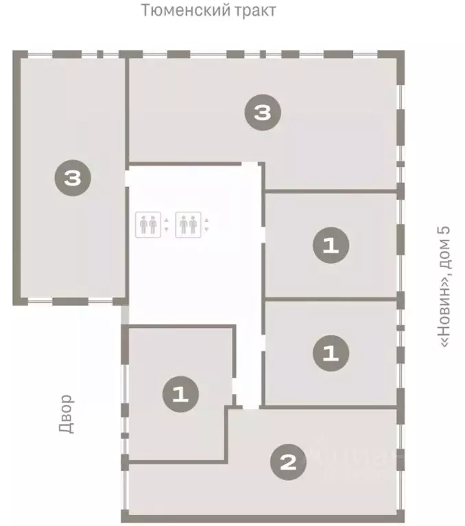 1-к кв. Ханты-Мансийский АО, Сургут 35-й мкр, Квартал Новин жилой ... - Фото 2