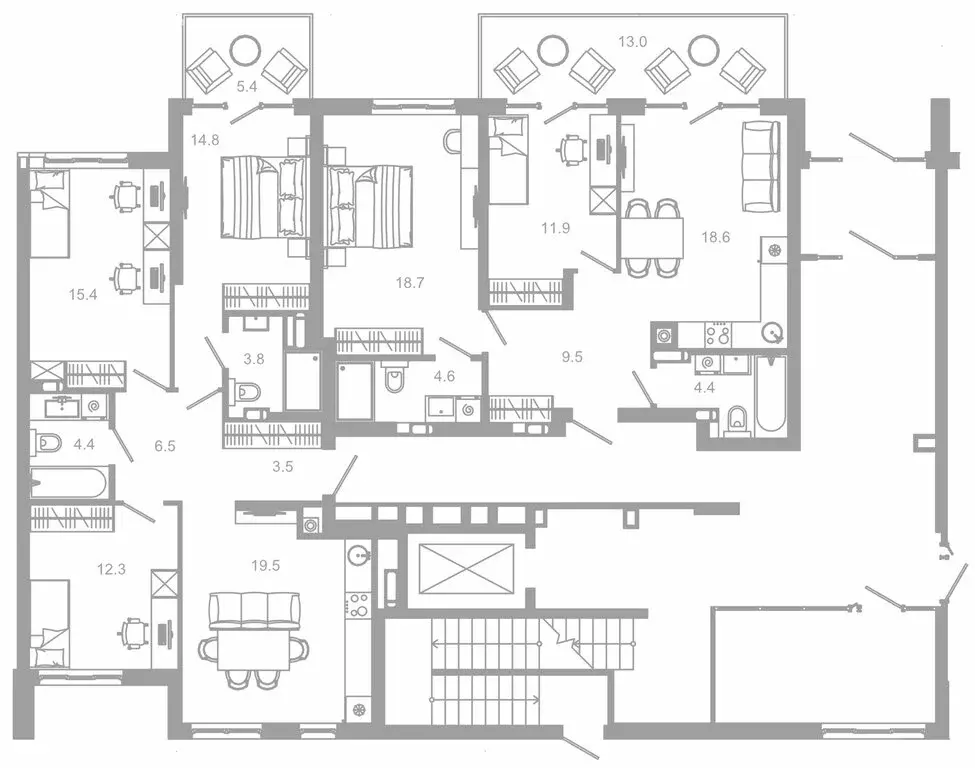3-комнатная квартира: Астрахань, улица Латышева, 16А (85.6 м) - Фото 2