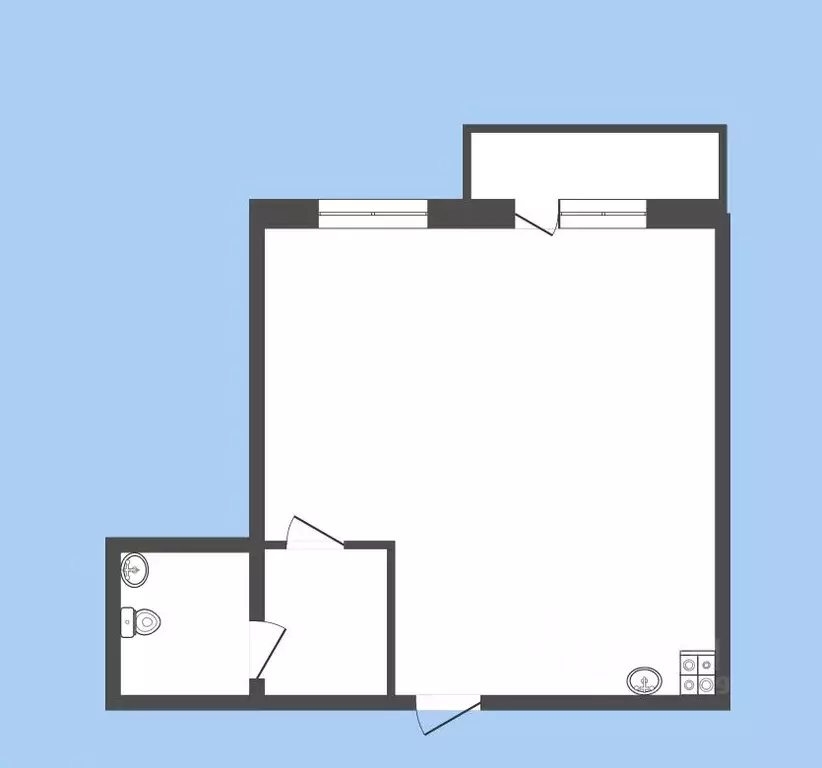 Студия Иркутская область, Иркутск Университетский мкр, 25 (23.0 м) - Фото 2