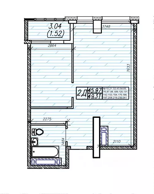 2-к кв. Приморский край, Владивосток Суприм жилой комплекс (44.7 м) - Фото 1