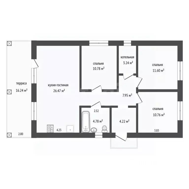 Дом в Тюменская область, Тюмень Матрешка ТСН, ул. Знатная (90 м) - Фото 2