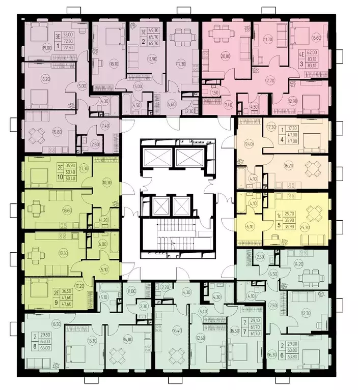 1-к кв. Московская область, Пушкино 31-й квартал жилой комплекс (47.0 ... - Фото 2