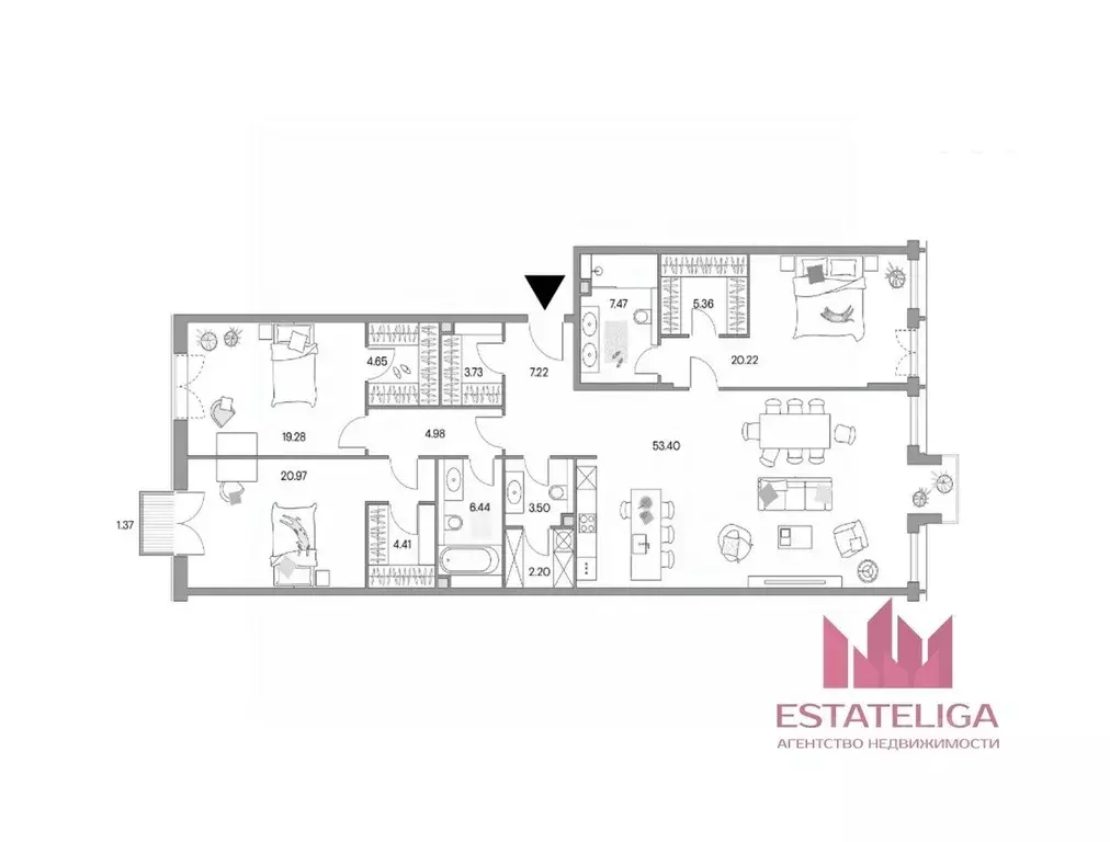 3-к кв. Москва ул. Костикова, 4к1 (164.0 м) - Фото 0