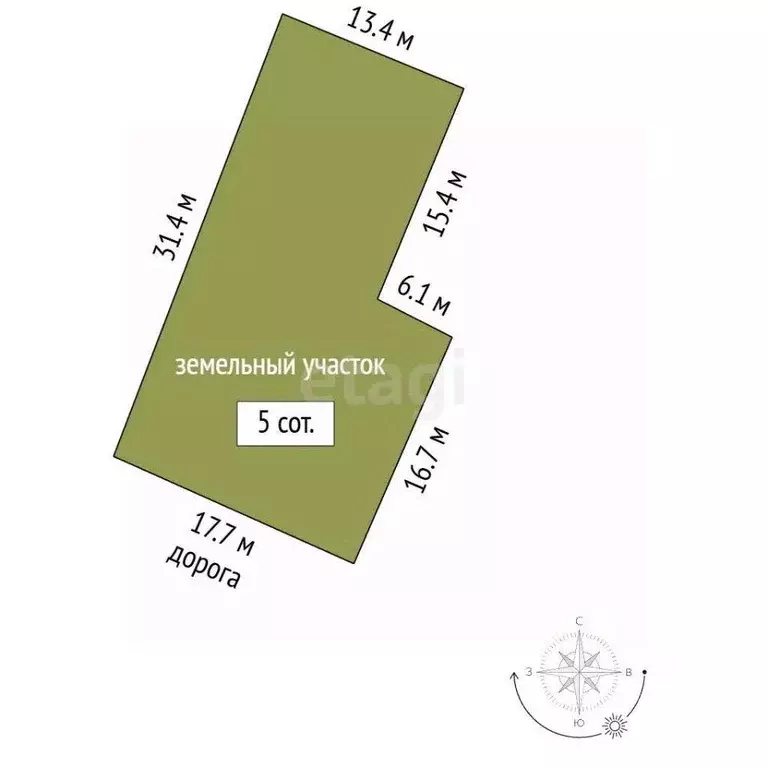 Участок, 5 сот., 0 - Фото 1