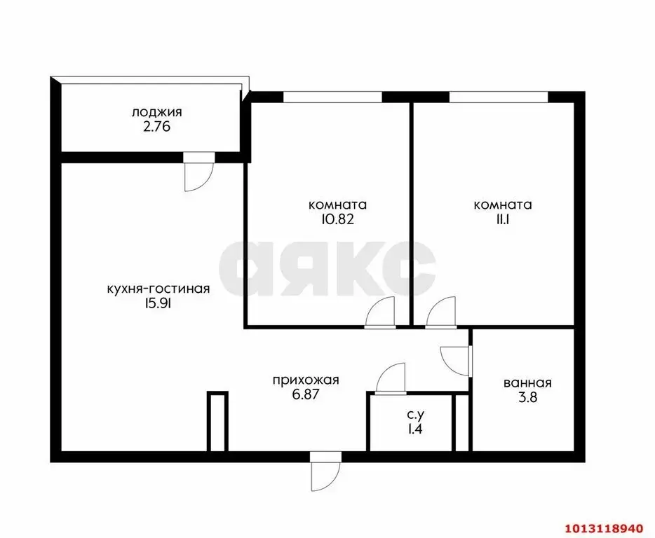 2-комнатная квартира: Краснодар, Скандинавская улица, 1к1 (52.66 м) - Фото 0