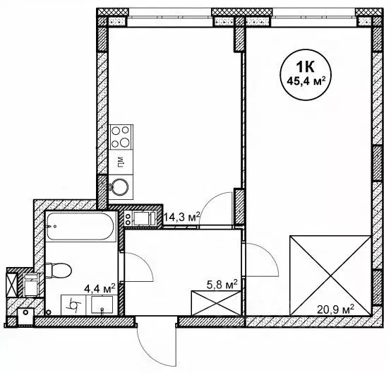 1-к кв. Нижегородская область, Нижний Новгород пос. Cовхоза Цветы,  ... - Фото 1