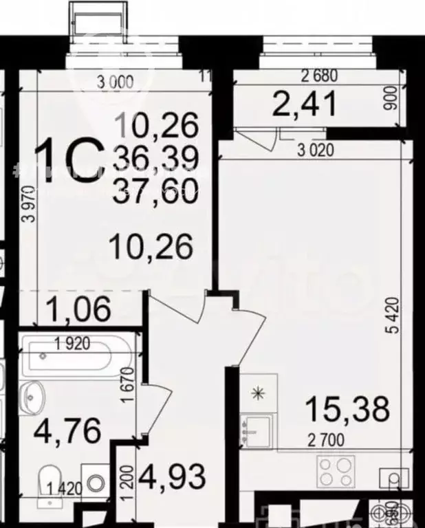 1-к кв. Рязанская область, Рязань ул. Чкалова, 23 (36.4 м) - Фото 1