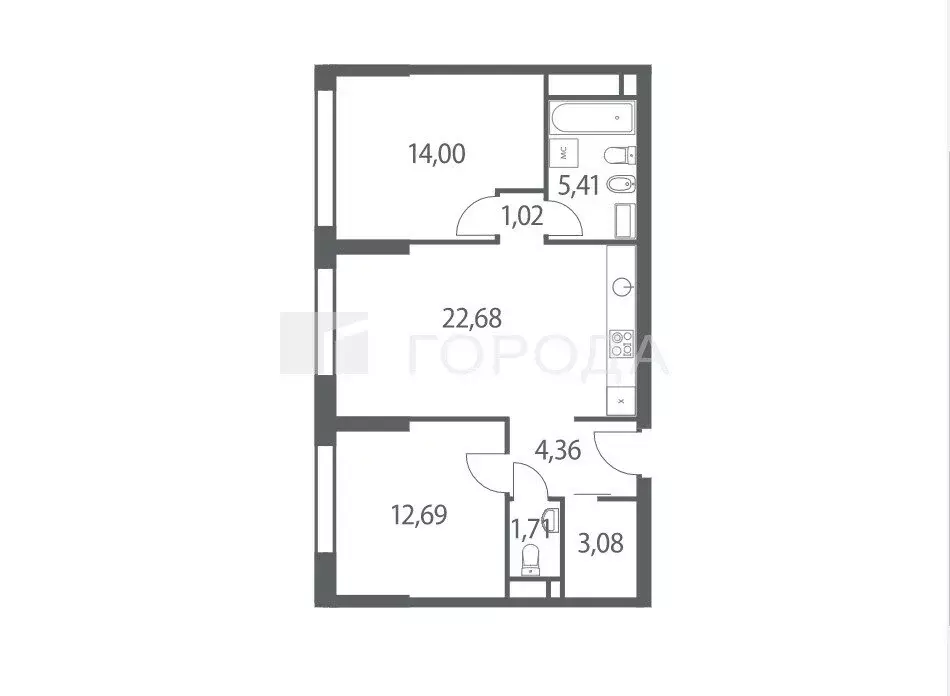 2-комнатная квартира: Новоалтайск, улица Анатолия, 90 (57 м) - Фото 1