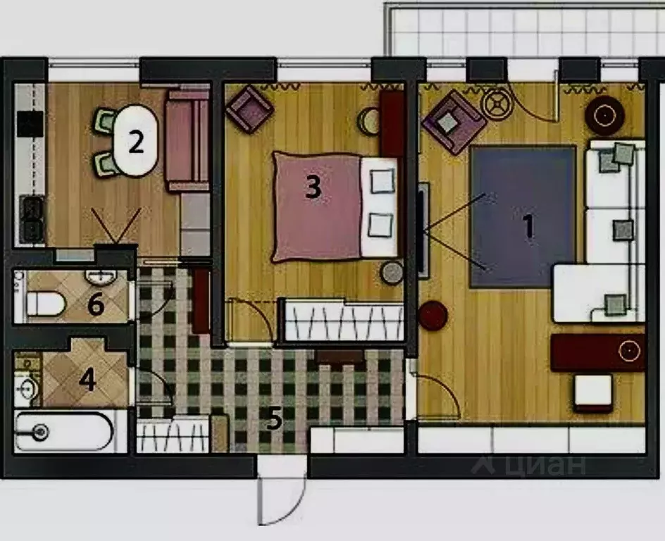 2-к кв. Башкортостан, Уфа ул. Гази Загитова, 11/2 (48.8 м) - Фото 1