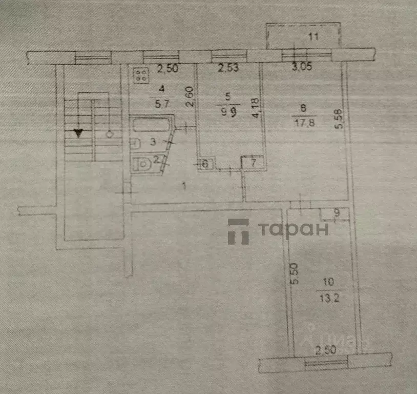 3-к кв. Челябинская область, Челябинск ул. Дзержинского, 19А (57.7 м) - Фото 1
