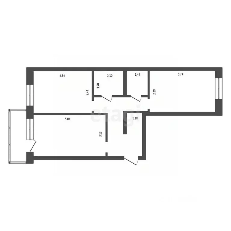 2-к кв. Красноярский край, Красноярск наб. Южная, 10 (69.8 м) - Фото 2