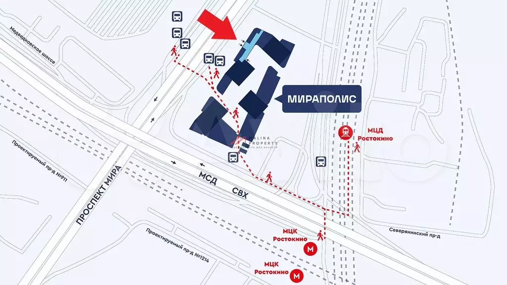 Продажа торгового помещения под супермаркет в ЖК Мираполис - Фото 1