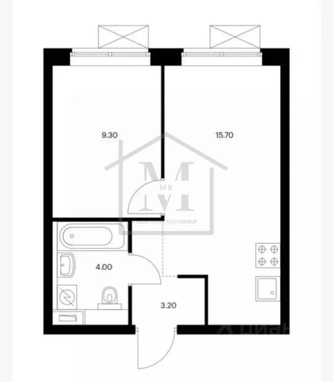 2-к кв. Москва проезд Стройкомбината, 1 (32.2 м) - Фото 2