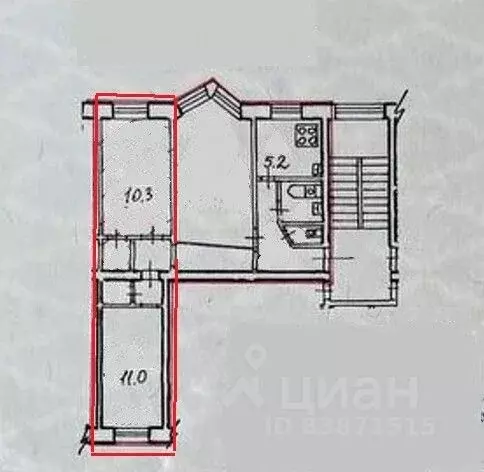 Комната Санкт-Петербург Пискаревский просп., 155К2 (21.3 м) - Фото 2