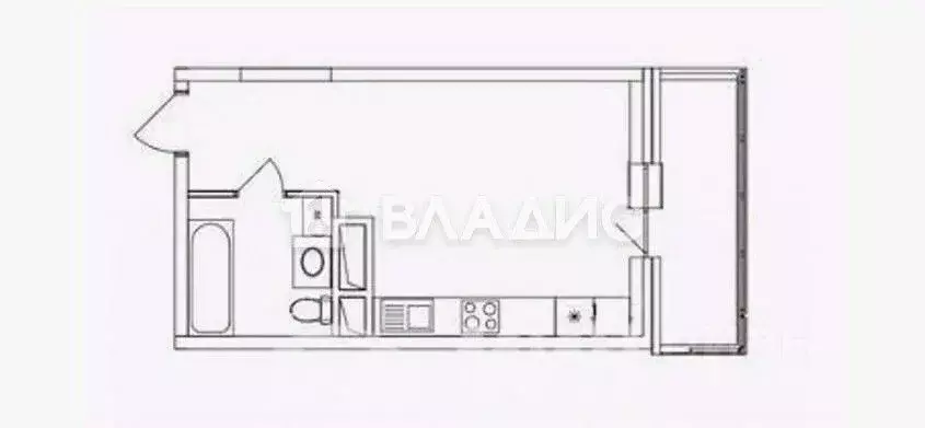 Студия Пензенская область, Пенза ул. Антонова, 5Г (25.6 м) - Фото 1