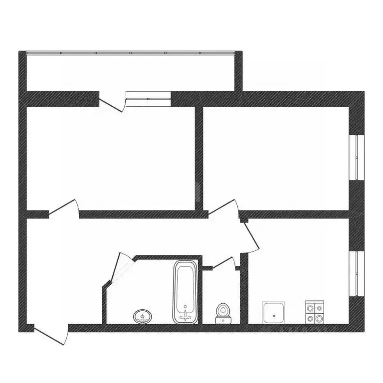 2-к кв. Калужская область, Ермолино г. Боровский муниципальный округ, ... - Фото 2