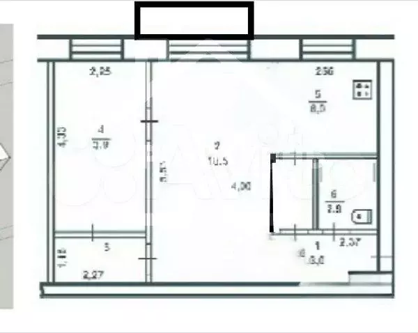 2-к. квартира, 43 м, 5/5 эт. - Фото 0