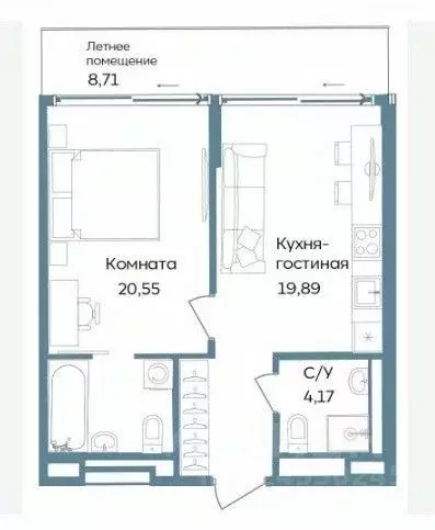 2-к кв. Крым, Саки ул. Морская, 4 (53.32 м) - Фото 2