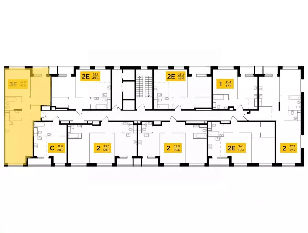 3-к кв. Москва Филатов Луг жилой комплекс, к6 (72.5 м) - Фото 0