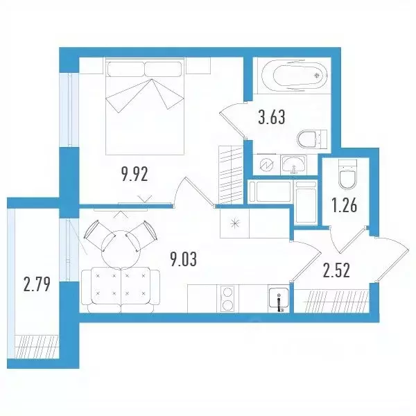 1-к кв. Санкт-Петербург ул. Маршала Казакова, 64к1 (27.2 м) - Фото 0