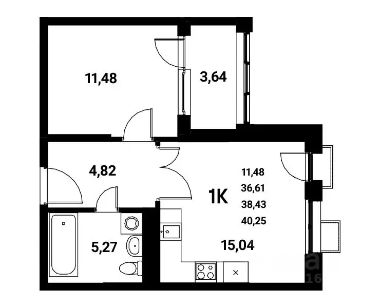 1-к кв. Воронежская область, Воронеж наб. Чуева, 7 (38.43 м) - Фото 1