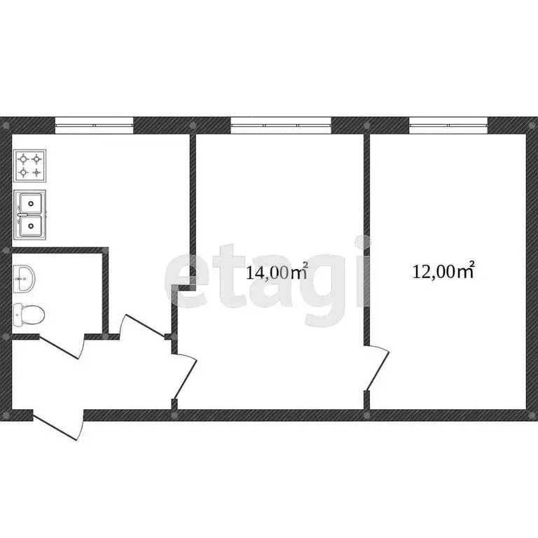2-комнатная квартира: Вологда, улица Добролюбова, 29А (37.6 м) - Фото 1