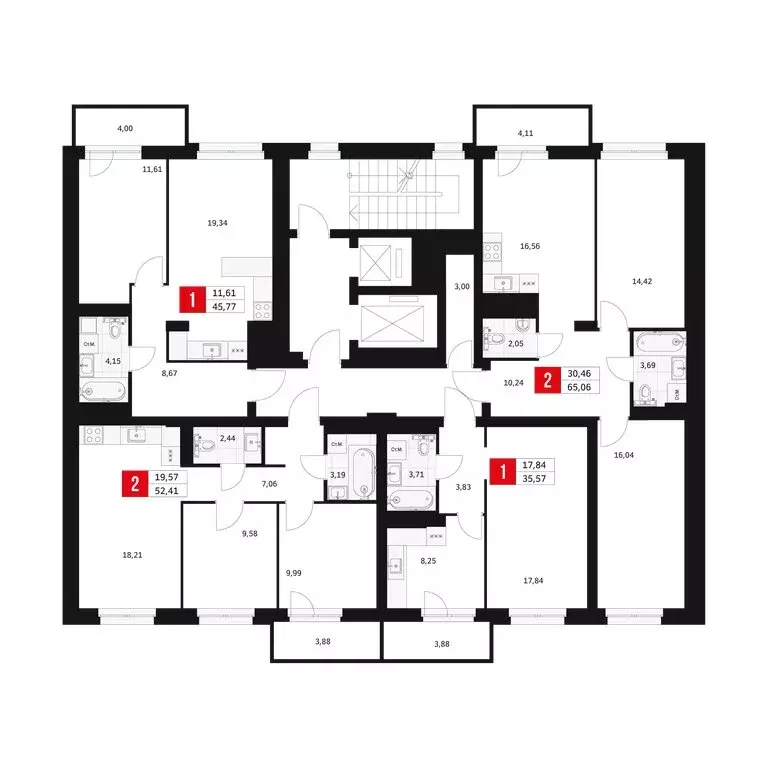 1-комнатная квартира: Уфа, Большая Московская улица, 11 (45.77 м) - Фото 2