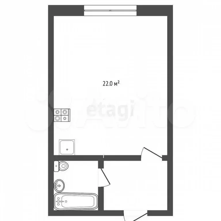Квартира-студия, 22 м, 3/8 эт. - Фото 0