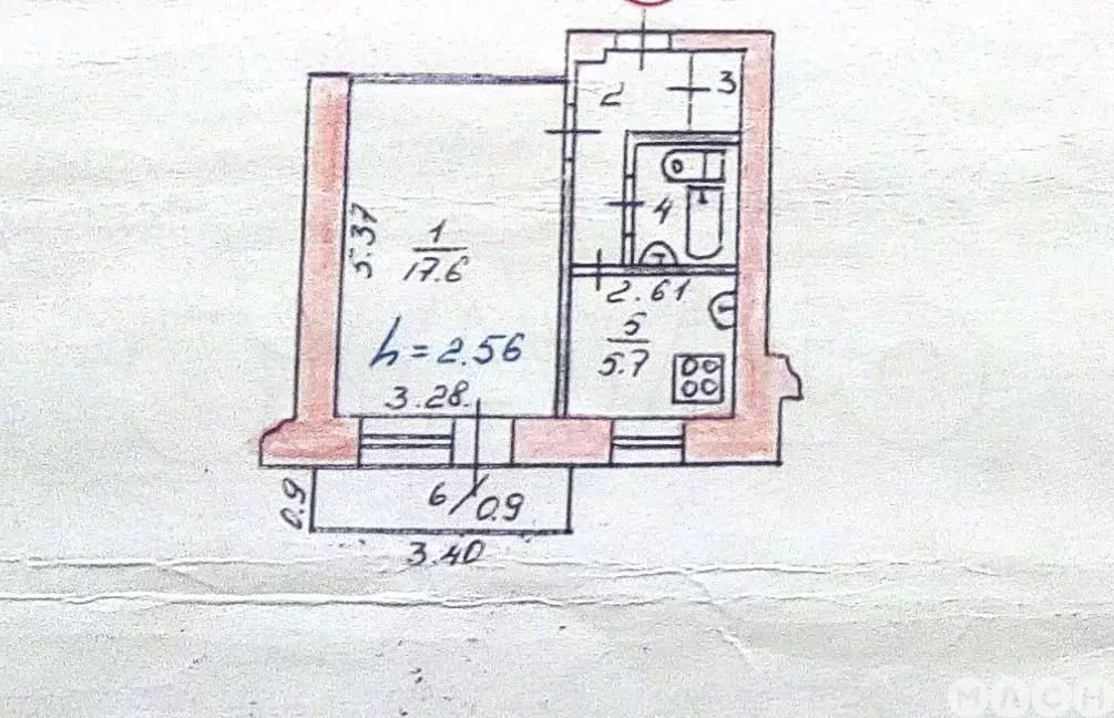 Квартира-студия, 32,5 м, 2/5 эт. - Фото 0