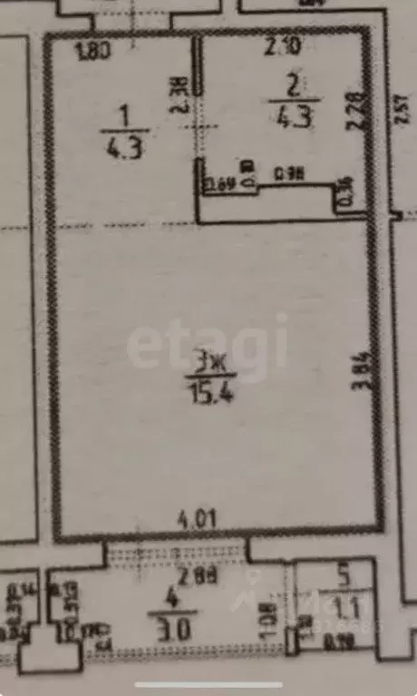 Студия Калининградская область, Калининград ул. Старшины Дадаева, 55к1 ... - Фото 2