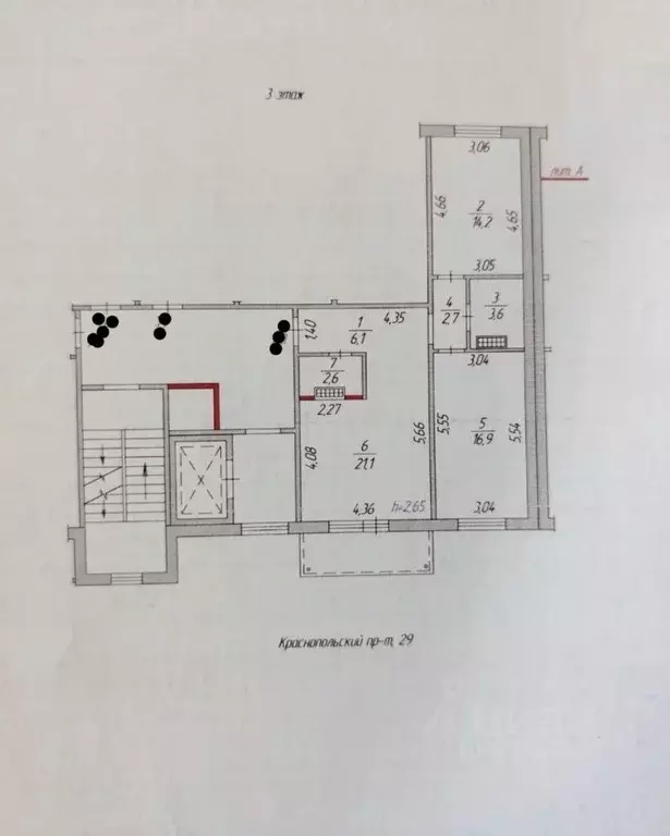 2-к кв. Челябинская область, Челябинск просп. Краснопольский, 29 (67.2 ... - Фото 2