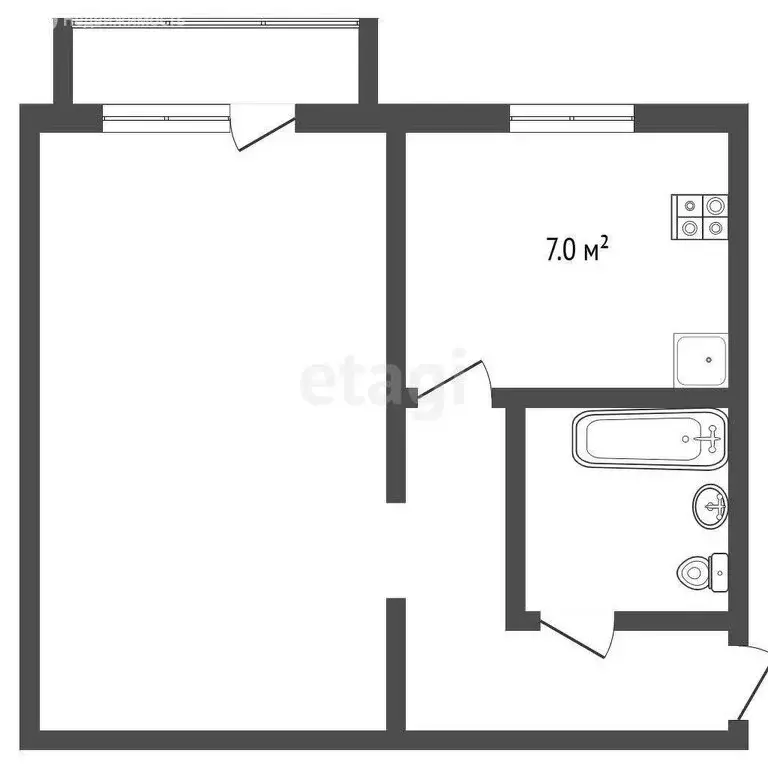 1-комнатная квартира: Евпатория, проспект Победы, 45 (38.2 м) - Фото 1