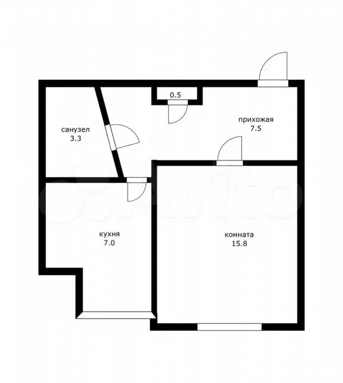 1-к. квартира, 32,5 м, 2/9 эт. - Фото 0