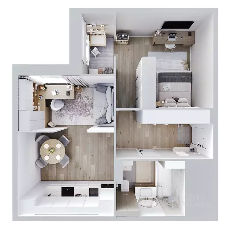 2-к кв. Пермский край, Пермь Парковый просп., 24 (51.6 м) - Фото 2