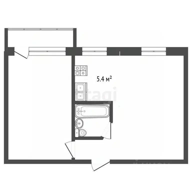 2-к кв. Крым, Евпатория ул. Некрасова, 85 (43.3 м) - Фото 2