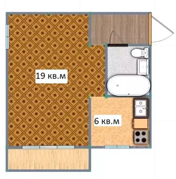 1-к кв. Московская область, Чехов ул. Мира, 16 (30.8 м) - Фото 1