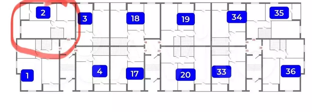 2-к. квартира, 55,3 м, 4/4 эт. - Фото 1