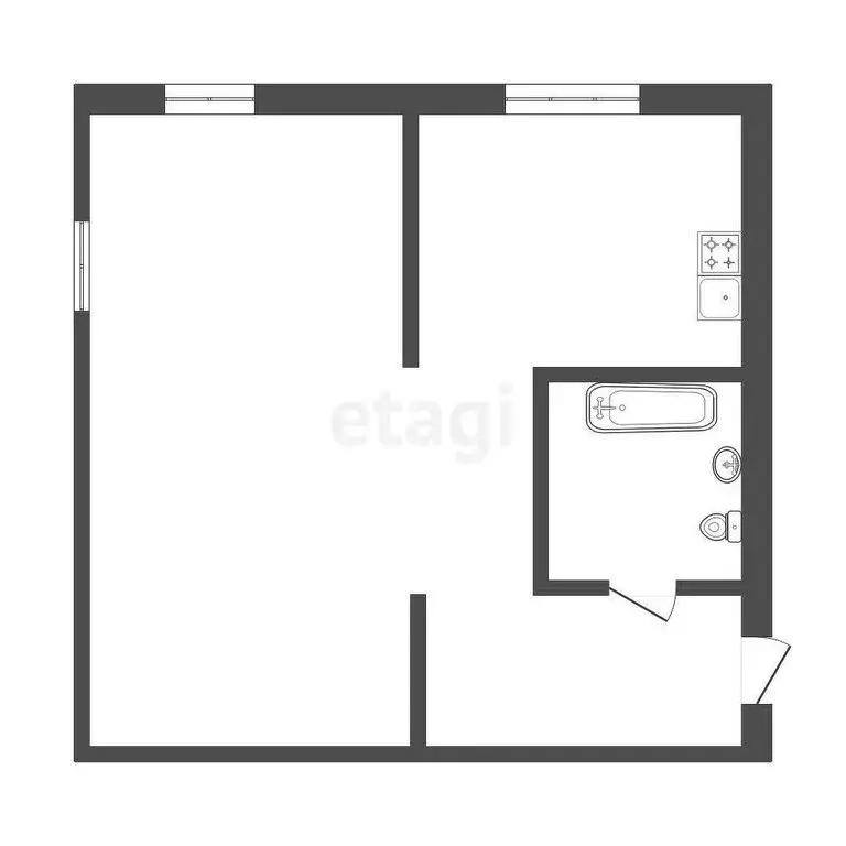 1-комнатная квартира: Улан-Удэ, улица Димитрова, 6А (31.4 м) - Фото 0