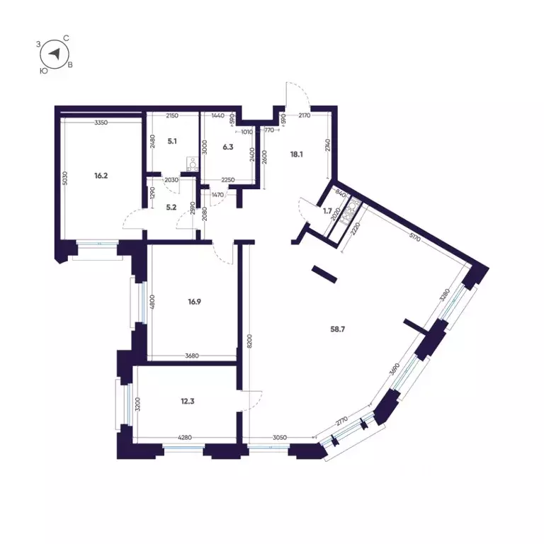 3-к кв. Санкт-Петербург наб. Реки Пряжки (140.5 м) - Фото 1