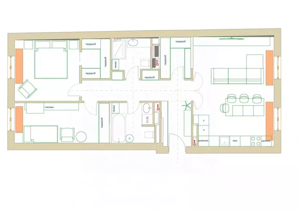 3-к кв. Санкт-Петербург 10-я Советская ул., 8 (88.0 м) - Фото 2