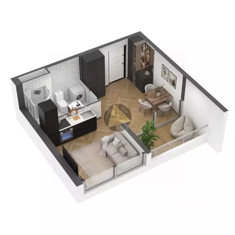 1-к кв. Крым, Ялта ул. Дражинского, 53 (33.8 м) - Фото 2