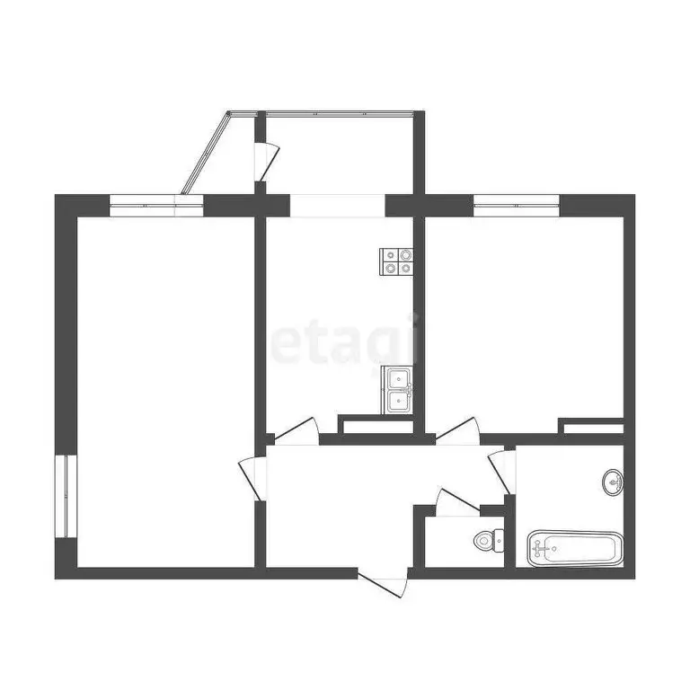 2-комнатная квартира: Петропавловск-Камчатский, улица Топоркова, 3 (64 ... - Фото 1